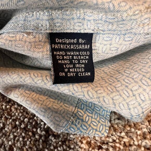 Toscano Silk designed by Patrick Assaraf.  Short Sleeve, Button Up.  Size XXL - Picture 6 of 7